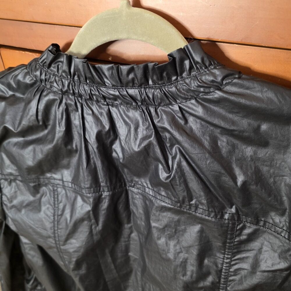 APT. 9  Jacket Size Large Lightweight Black Moto Whimsigoth Outdoor Ruched - Picture 8 of 10